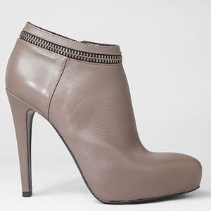 All Saints Chic Gray Heeled Ankle Boots